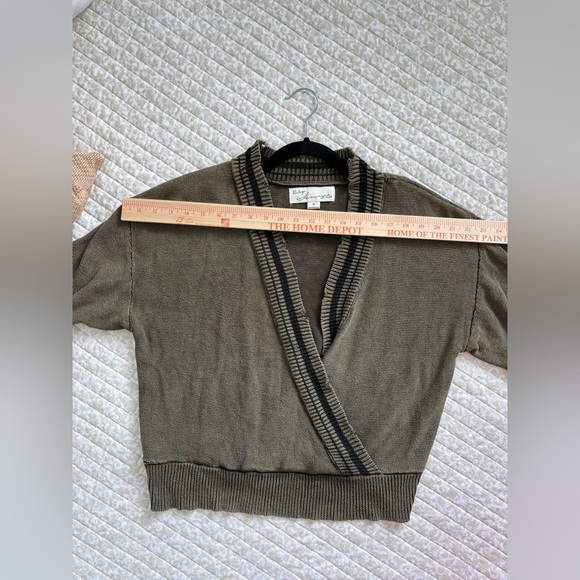 Vintage Havana Sweater Y2K Academia Cottage Pullover Cardigan | Olive Green | M - Picture 10 of 16